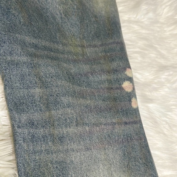 Ed Hardy Denim Jeans Tattoo Print Death Before Dishonor Distressed knees - Picture 13 of 13